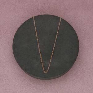 sterling silver gold plate 1mm cable chain necklace size 18-20in